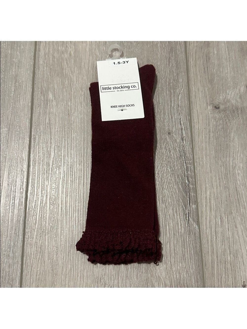 Burgundy Knee High Socks - Picture 3 of 3